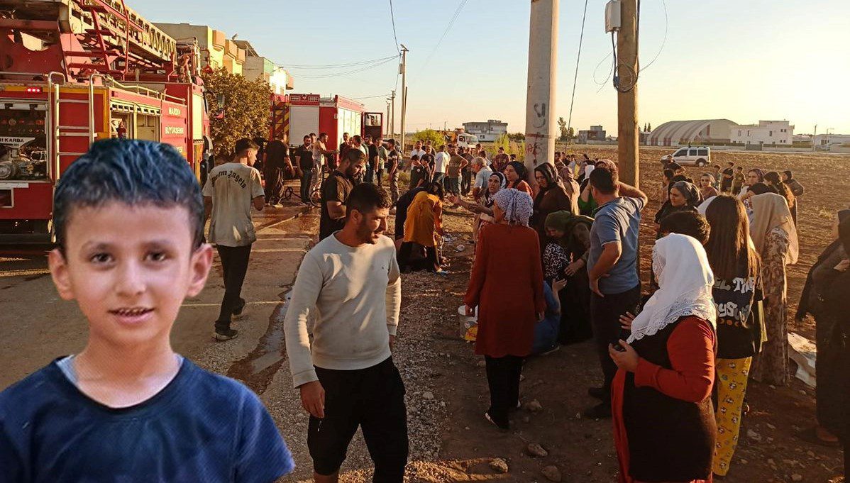 Mardin'in Kızıltepe ilçesinde bir evde nedeni bilinmeyen bir yangın çıktı.