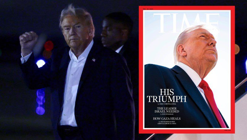 Time dergisinin kapağına tepki gösteren ABD Başkanı Donald Trump, fotoğrafın kendisini