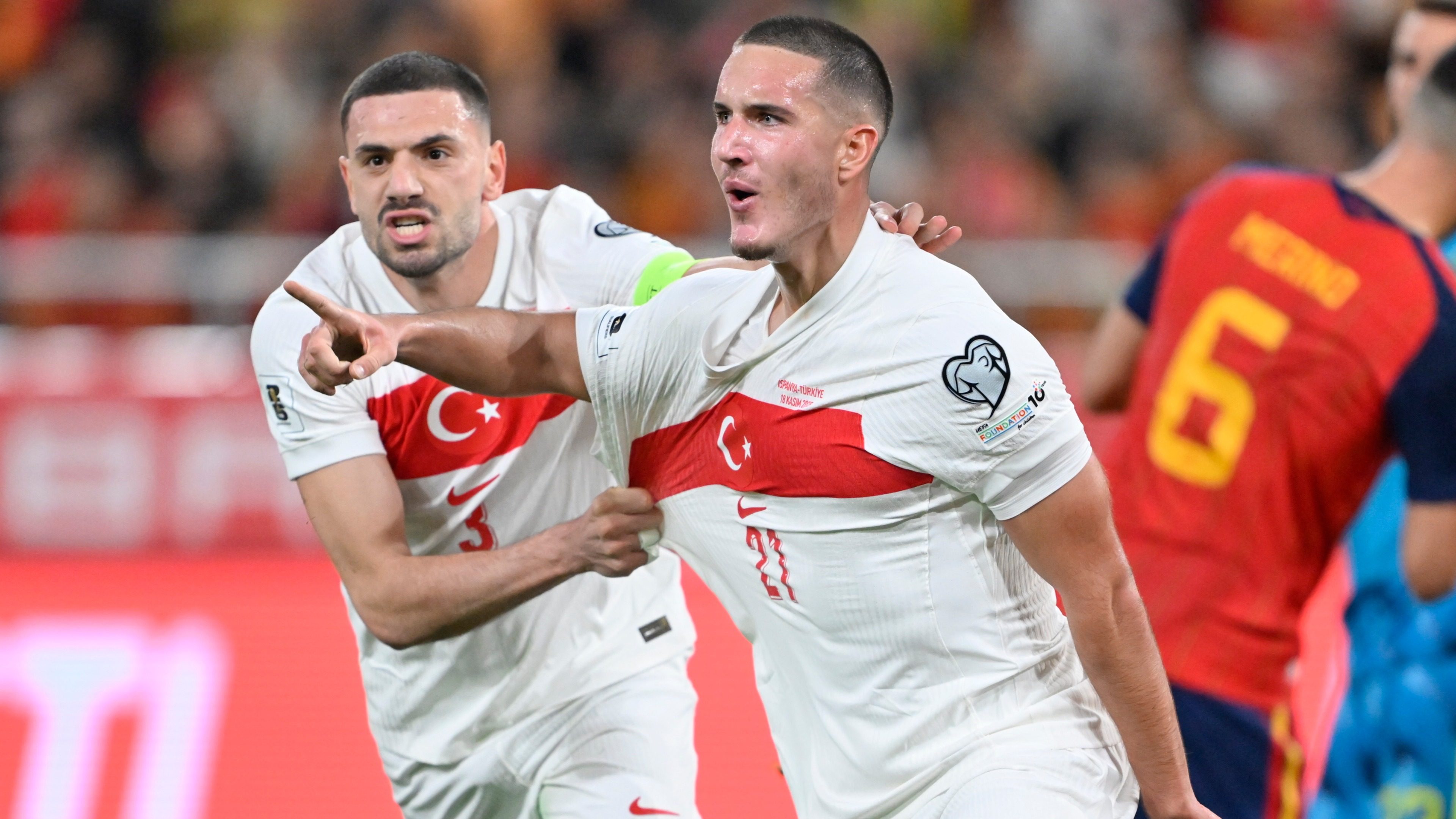 A Milli Takım'ın İspanya karşısında ilk golünü atan Deniz Gül,