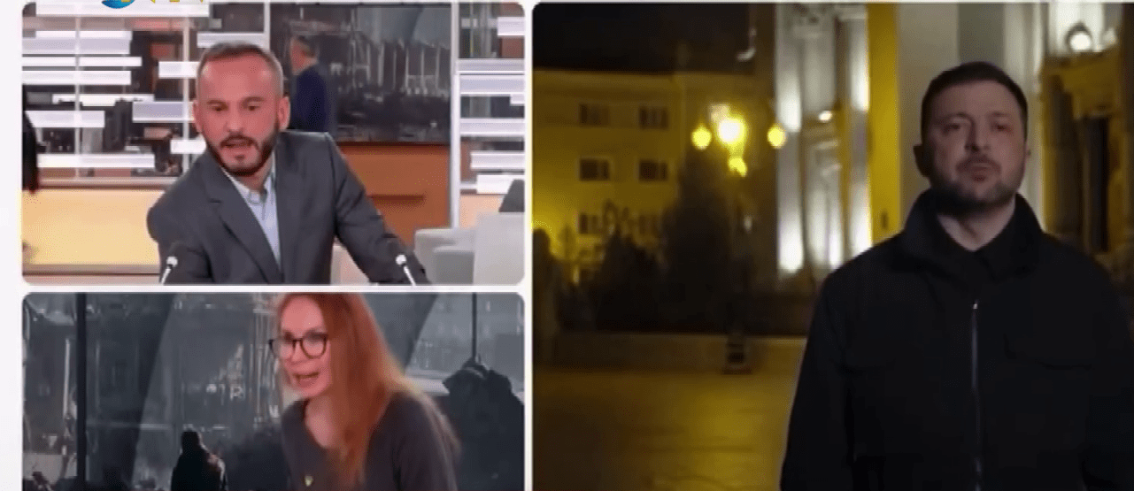 Fransız medyasında Ukrayna lideri Volodimir Zelenski ile canlı bağlantı sırasında
