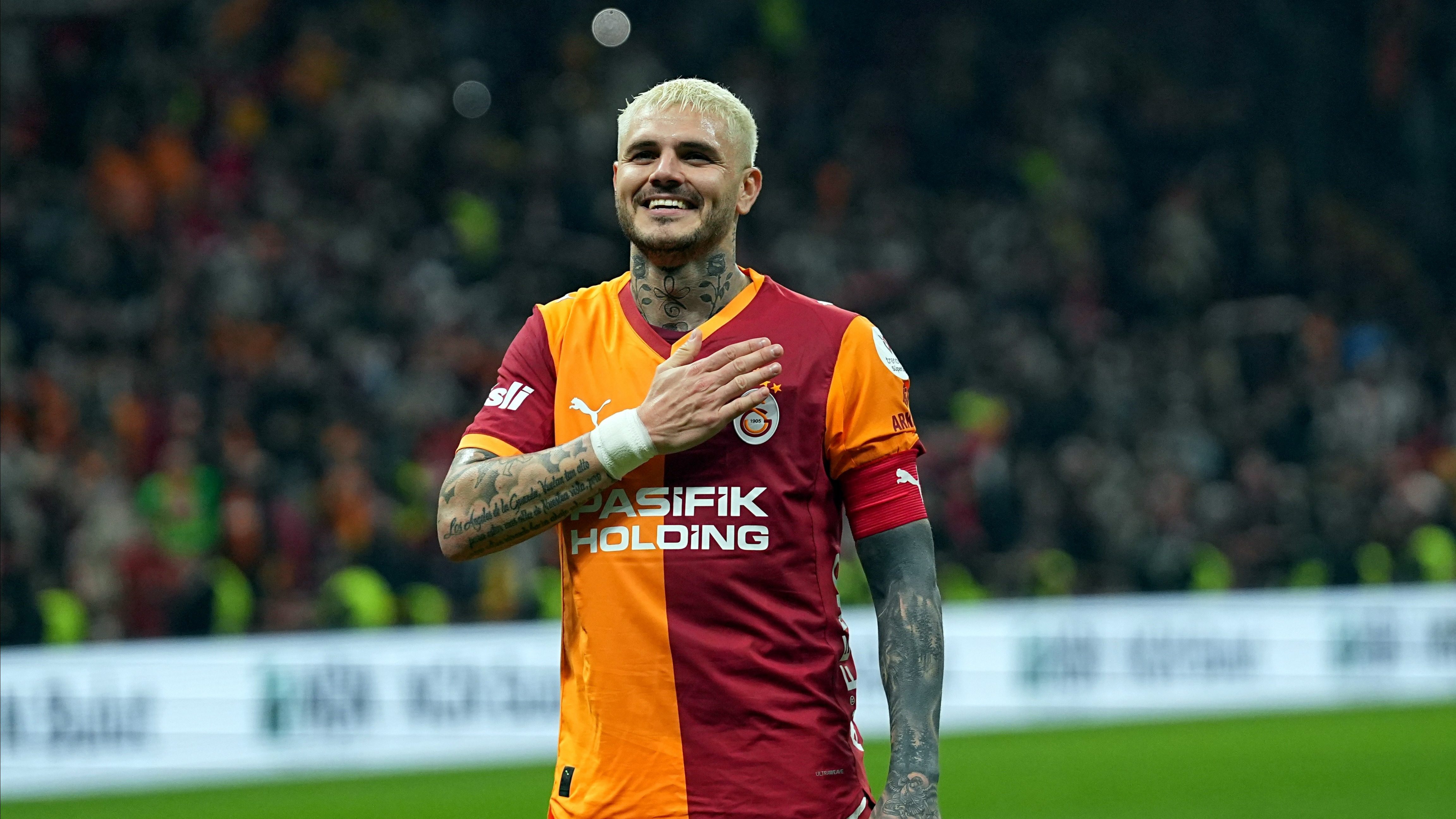 Arjantinli futbolcu Mauro Icardi, Galatasaray-Kasımpaşa maçıyla birlikte sarı-kırmızılı kulübün tarihine