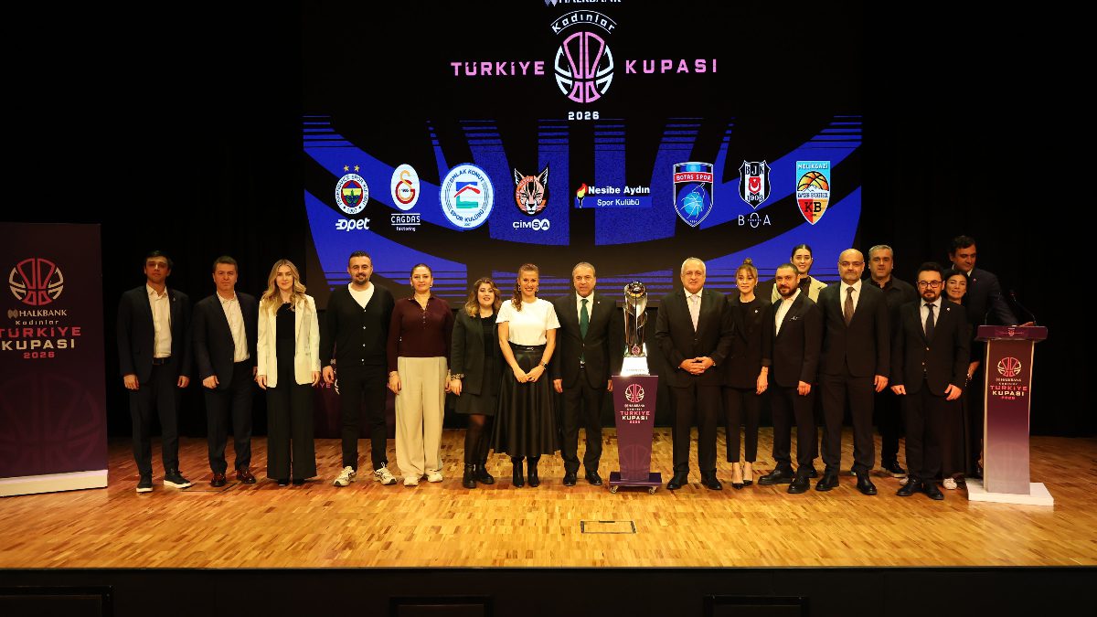 Basketbol Gelişim Merkezi'nde gerçekleşen törende Kadınlar Basketbol Türkiye Kupası'nın çeyrek