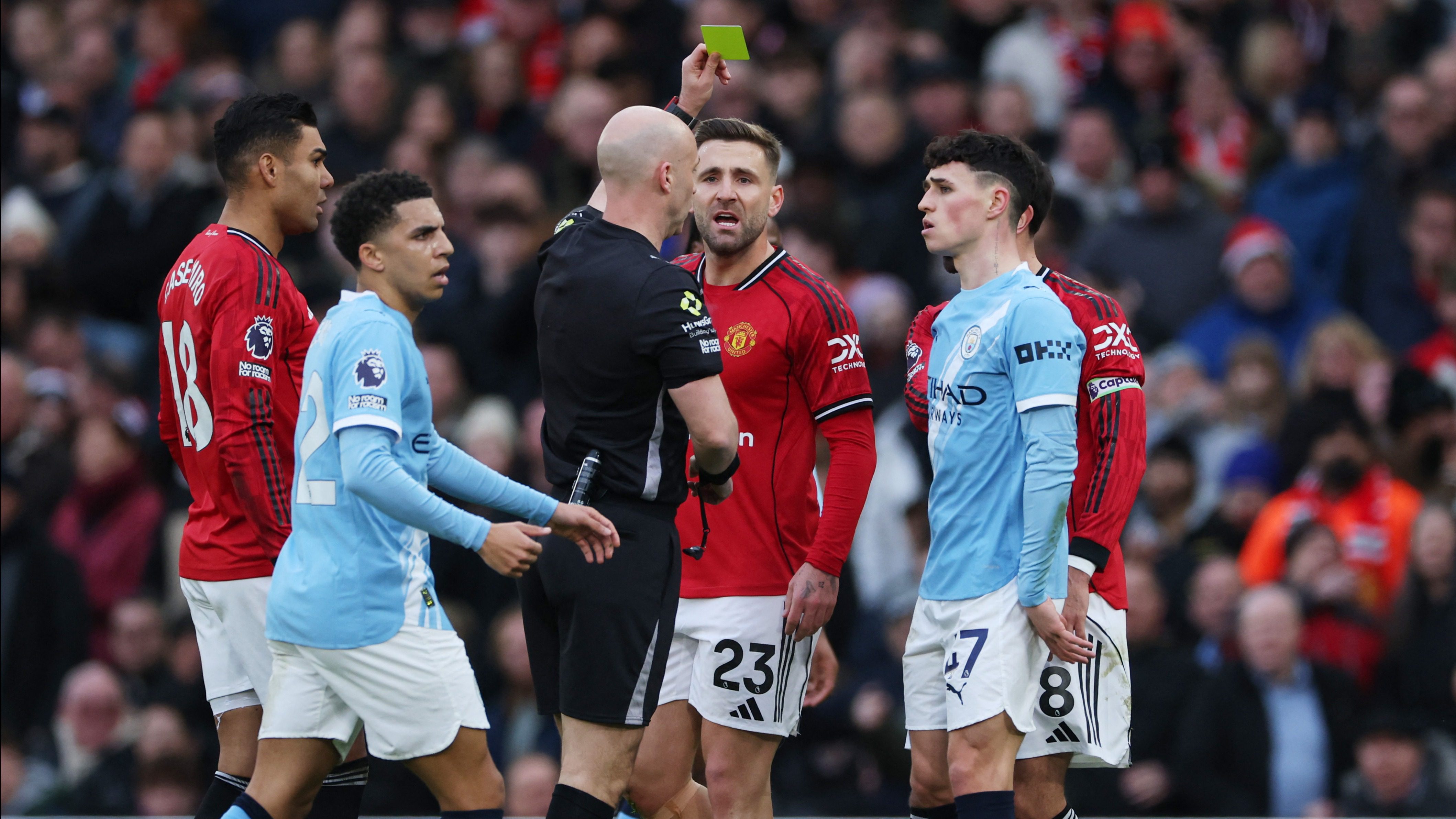 Premier Lig'in 22. haftasında Manchester United, konuk ettiği Manchester City'i