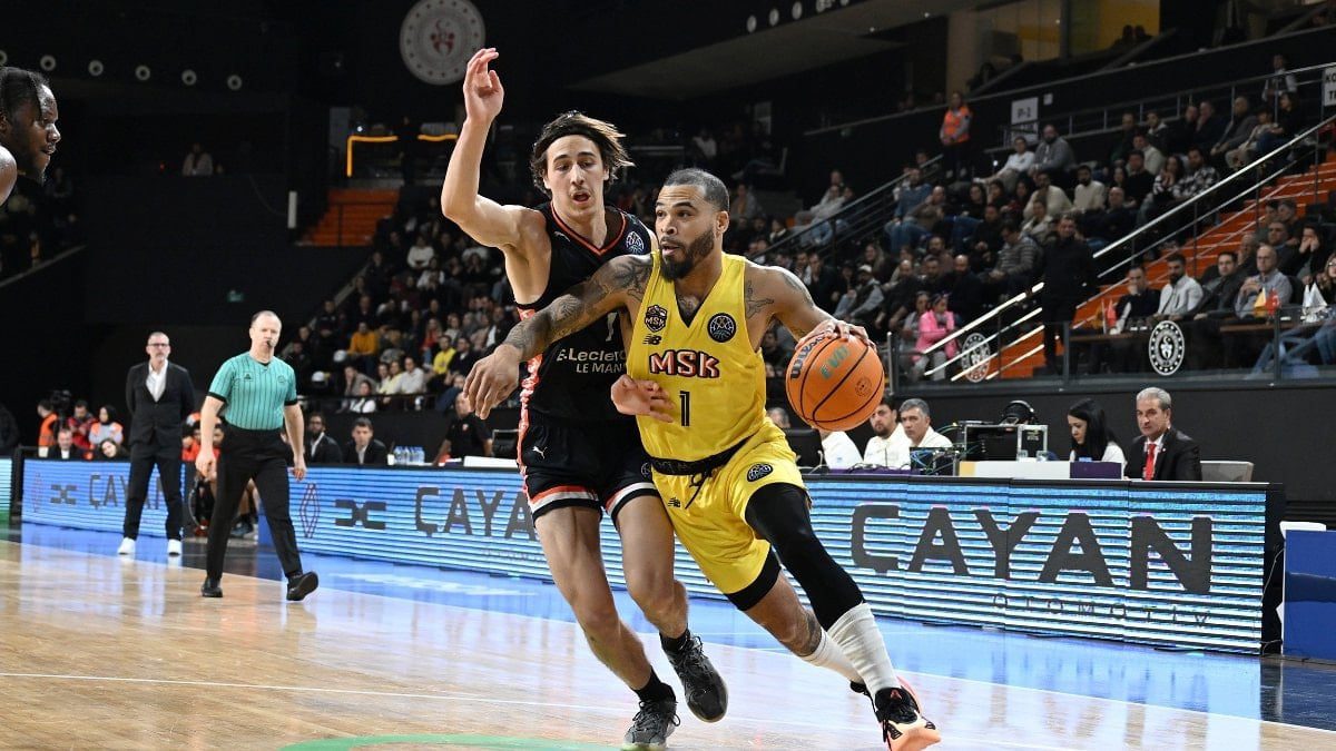 Basketbol Şampiyonlar Ligi play-in etabı ilk maçında Mersinspor Erkek Takımı,