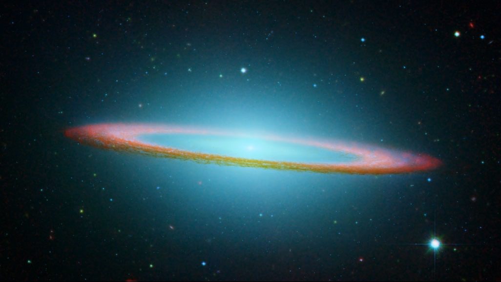 Amerikan Ulusal Havacılık ve Uzay Dairesi (NASA) Sombrero Galaksisi'nin etkileyici