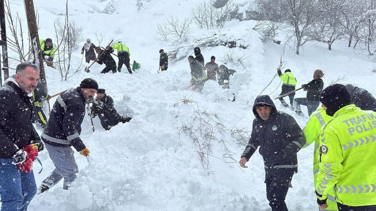 Çatak ilçesinde mahallede meydana gelen çığ düşmesi sonucu 1 kişinin