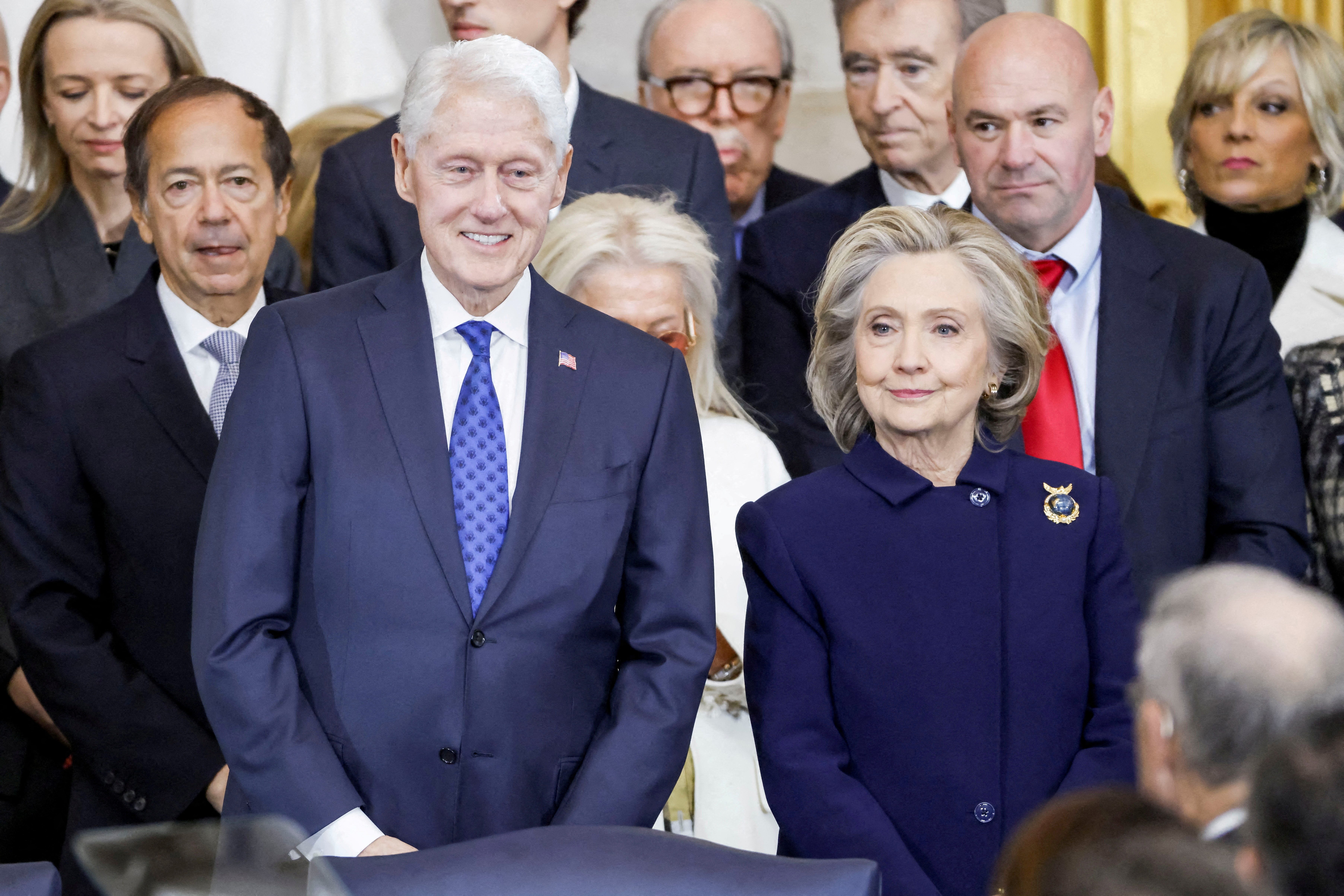 Eski ABD Başkanı Bill Clinton ve eşi Hillary Clinton, Kongre'nin yürüttüğü