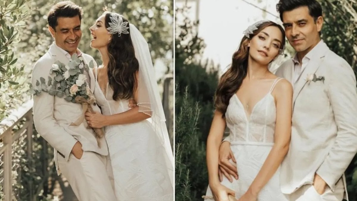 Evlilikleriyle dikkat çeken oyunculardan Cansel Elçin ile eşi  Zeynep