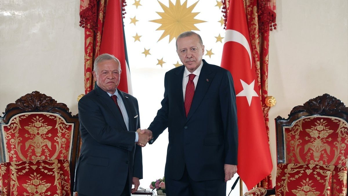 Cumhurbaşkanı Recep Tayyip Erdoğan, Cumhurbaşkanlığı Dolmabahçe Ofisi'nde Ürdün Kralı 2.