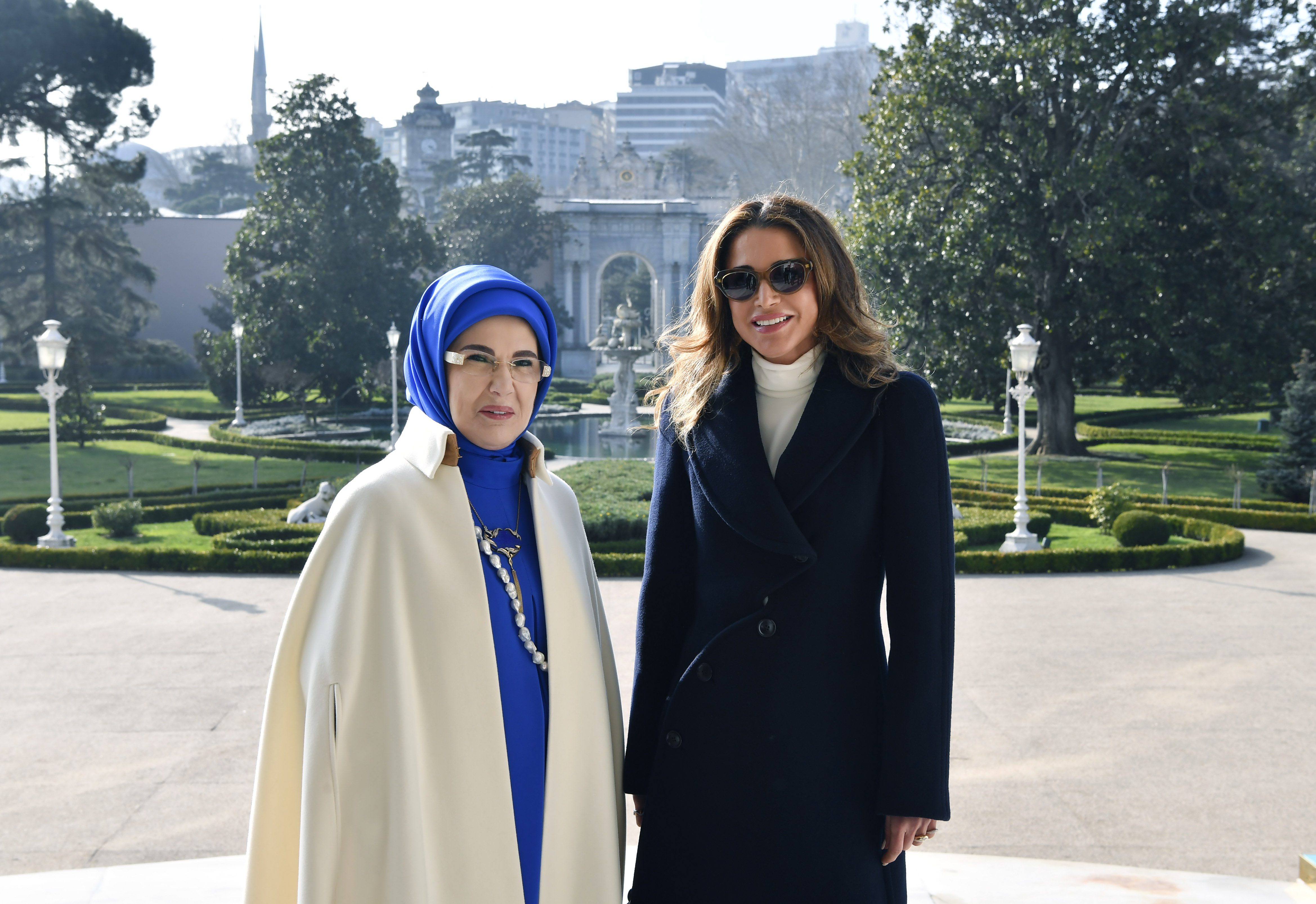 Cumhurbaşkanı Recep Tayyip Erdoğan'ın eşi Emine Erdoğan, Ürdün Kraliçesi Rania
