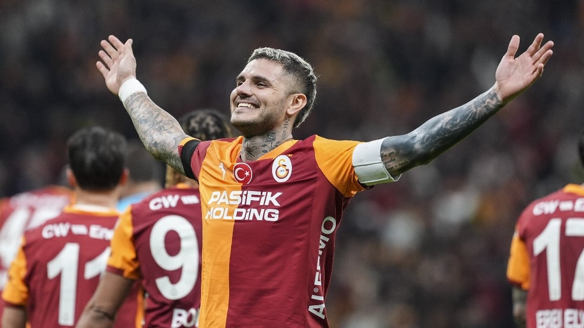 Mauro Icardi, Galatasaray formasıyla Ali Sami Yen Spor Kompleksi'nde attığı