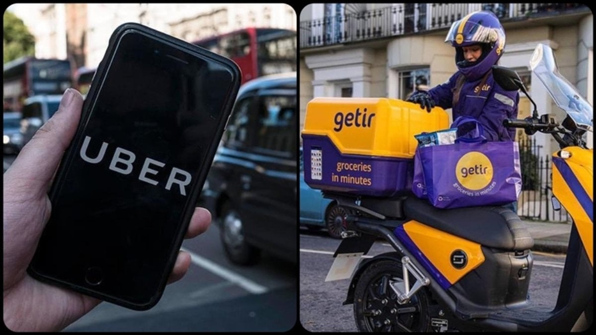Uber, Türkiye'de Getir yemek, market ve çarşı servislerini bünyesine katarken,