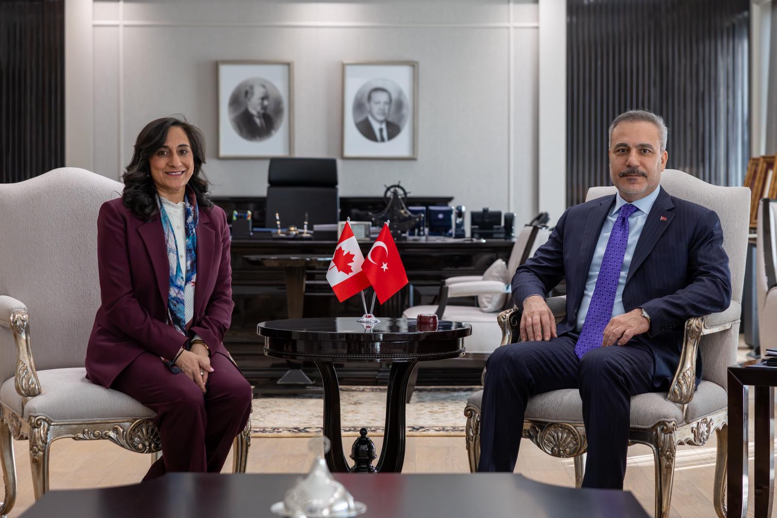Dışişleri Bakanı Hakan Fidan, Ankara'yı ziyaret eden Kanada Dışişleri Bakanı