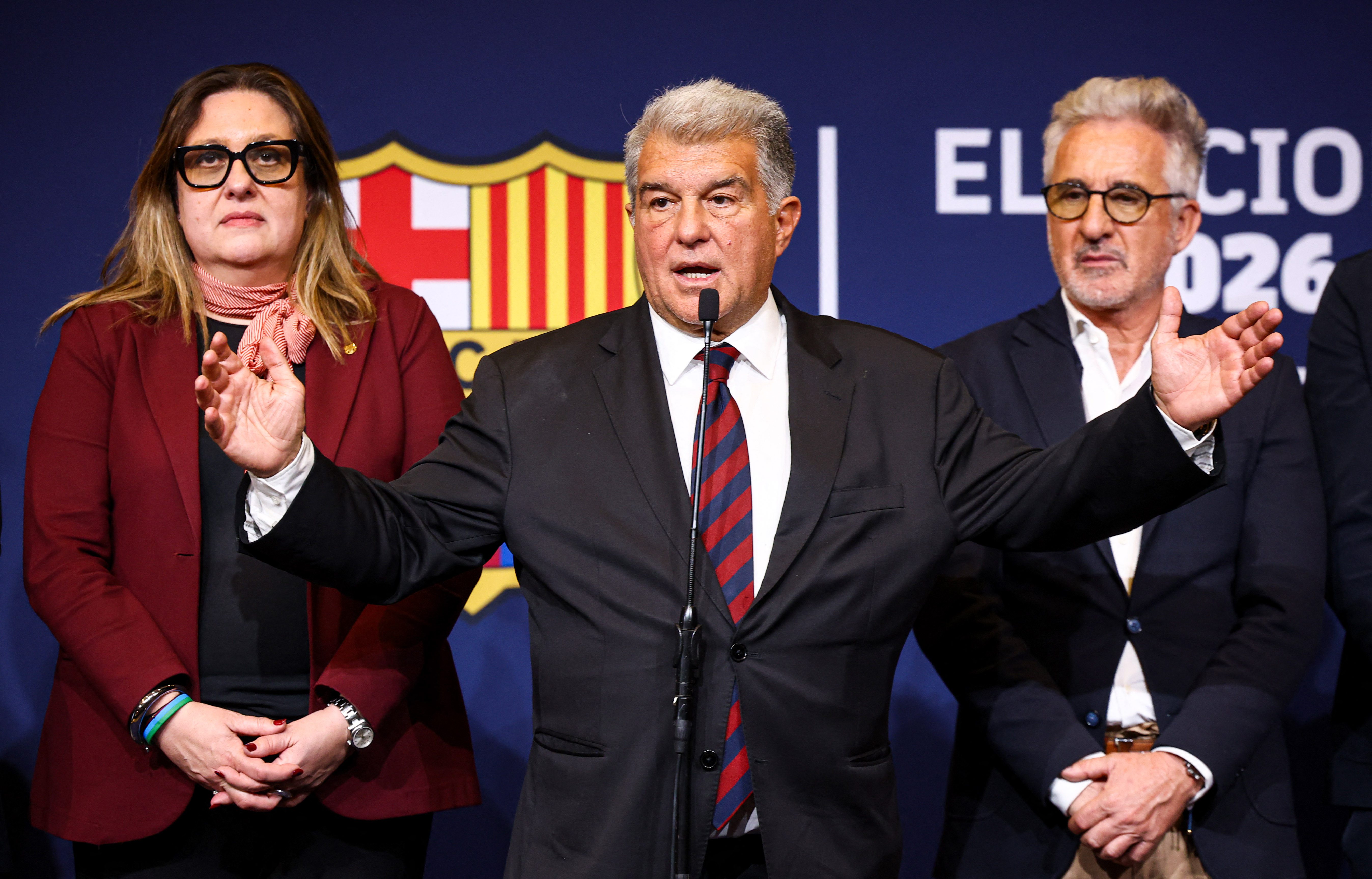 Barcelona'da gerçekleştirilen seçimde Joan Laporta yeniden başkan seçildi.