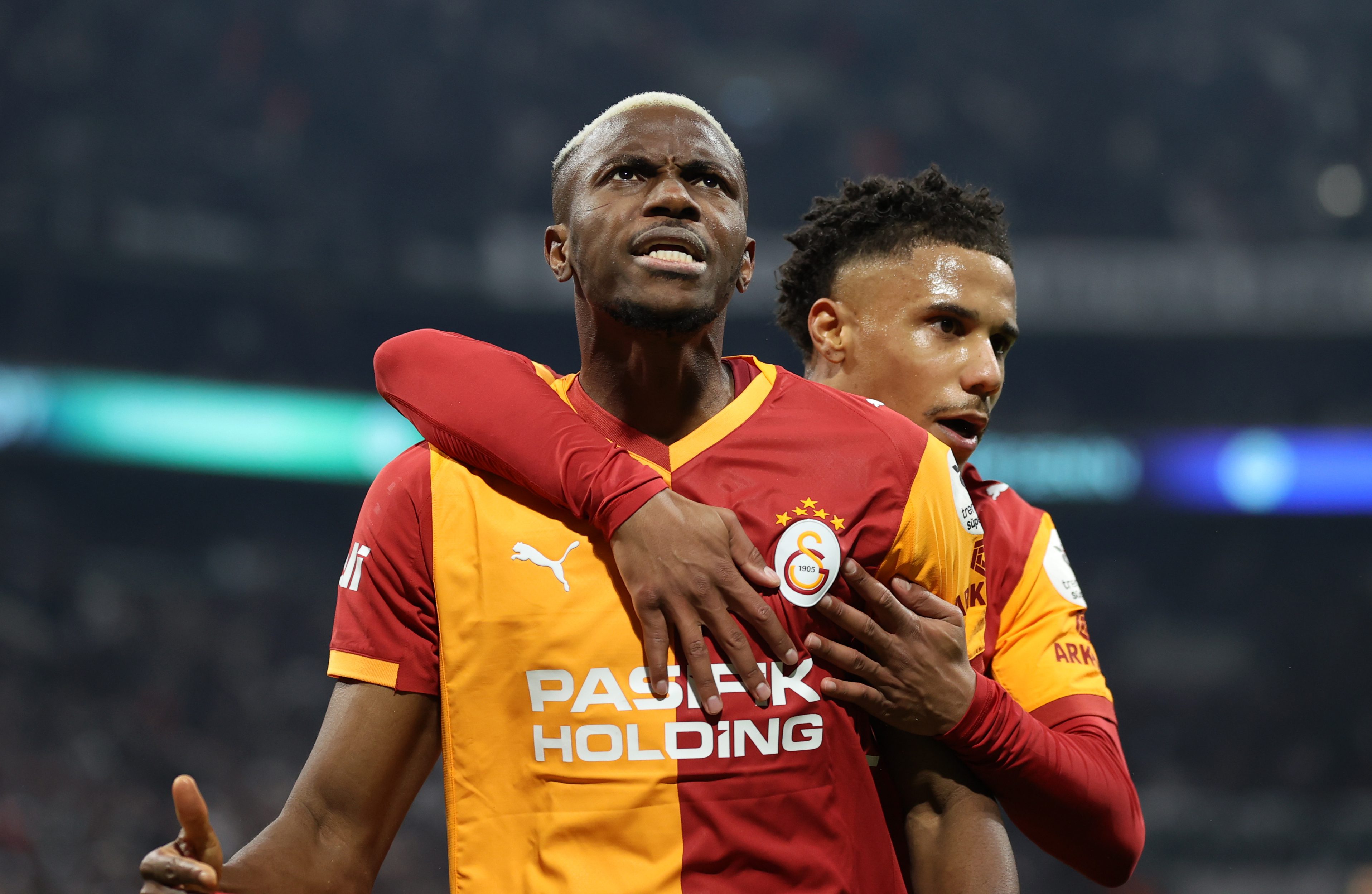 Galatasaray’ın Nijeryalı futbolcusu Victor Osimhen, Beşiktaş derbisinde kaydettiği golle bu