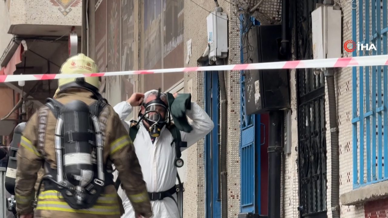 İstanbul Bağcılar'da yangın tüpü dolumu yapılan bir iş yerinde iki