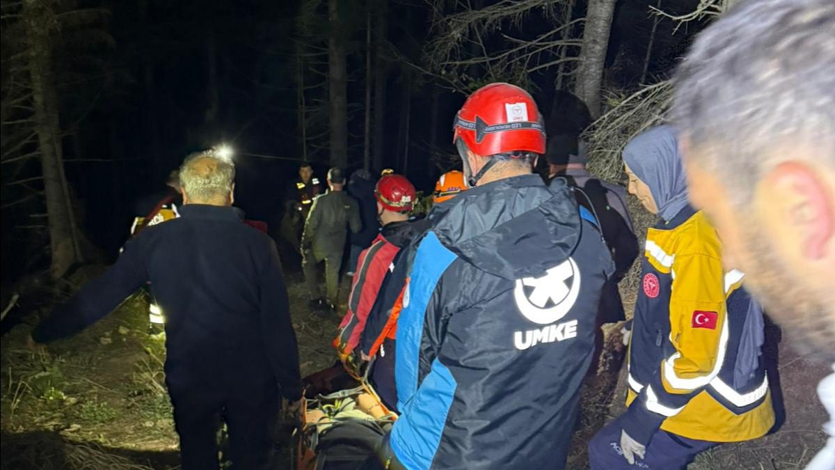 Kastamonu'da dağlık alanda gezdiği sırada 30 metrelik uçurumdan yuvarlanarak kayalıklarda