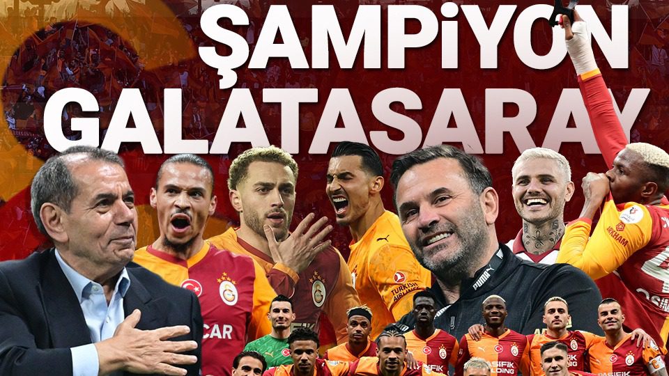 Antalyaspor'u 4-2 yenen Galatasaray 2025-2026 sezonu şampiyonu oldu.