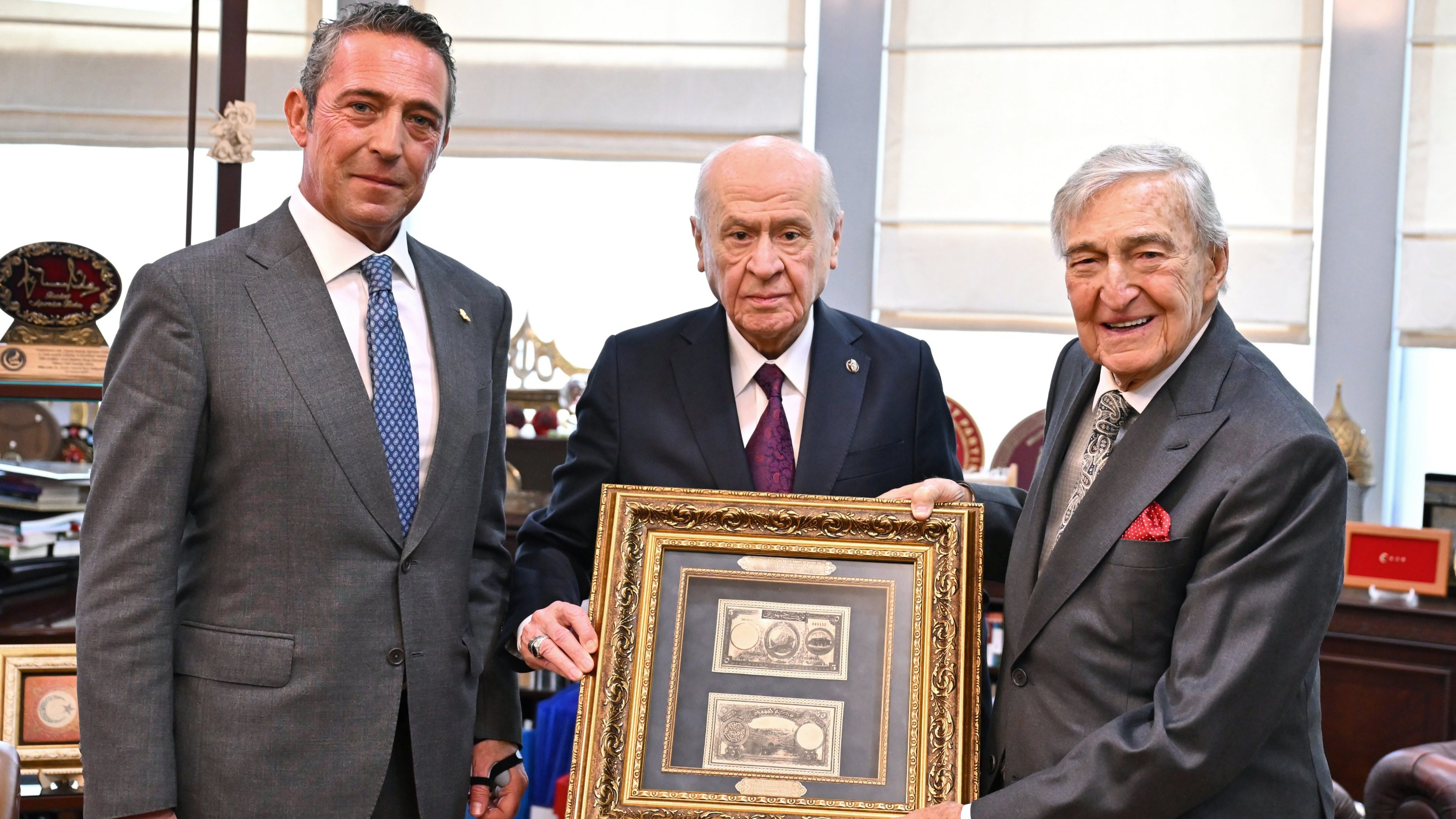 MHP Genel Başkanı Devlet Bahçeli, Koç Holding Şeref Başkanı Rahmi