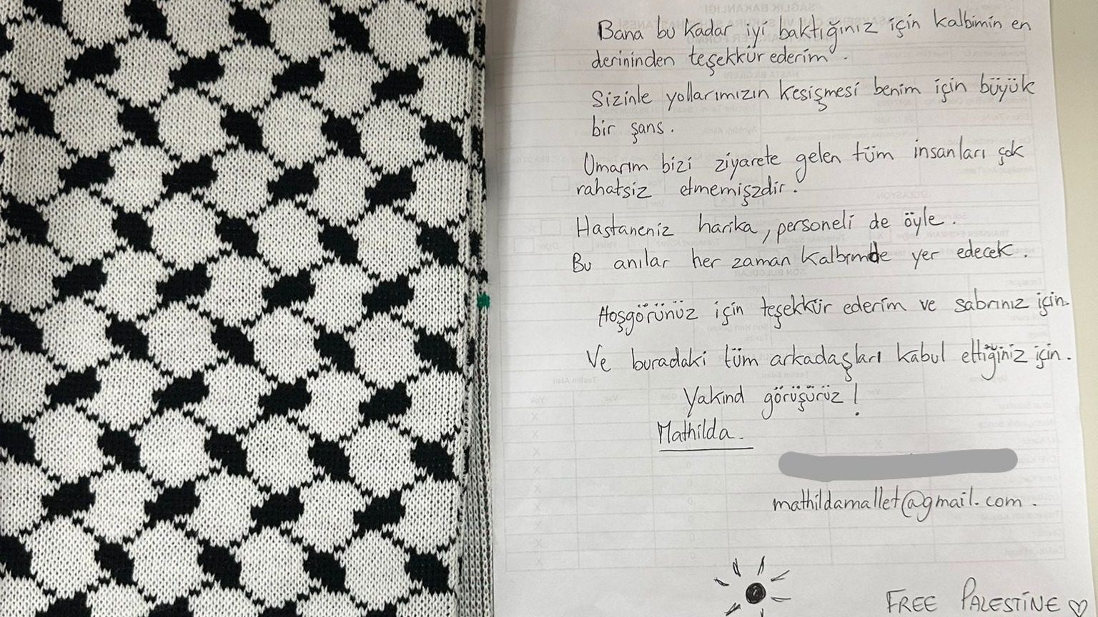 İstanbul'da tedavi edilen Fransa vatandaşı aktivist Mathilda Pauline Mallet, hastaneden