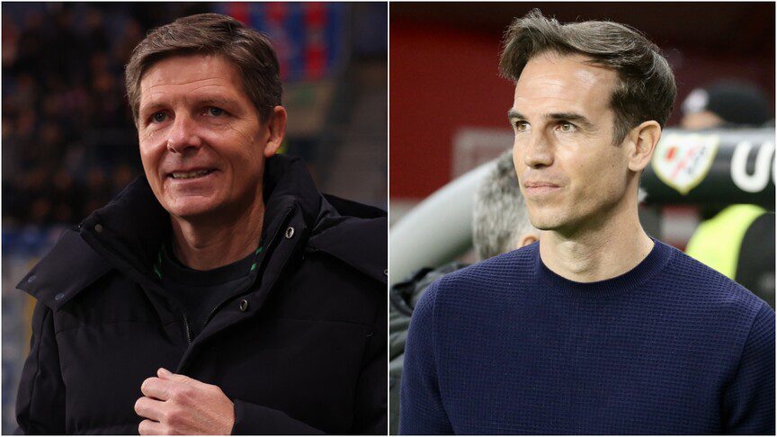 Crystal Palace ile Rayo Vallecano'nun teknik direktörleri Oliver Glasner ile