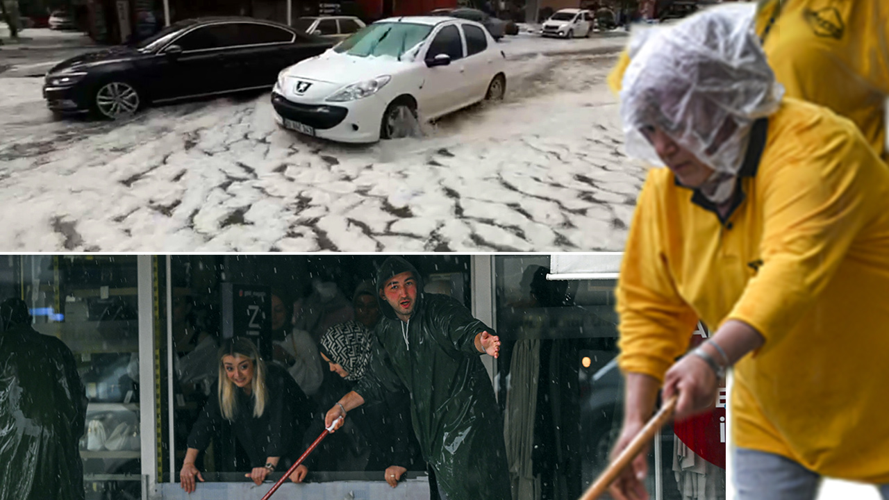 Başkent Ankara'da etkili olan dolu ve sağanak su baskınlarına neden