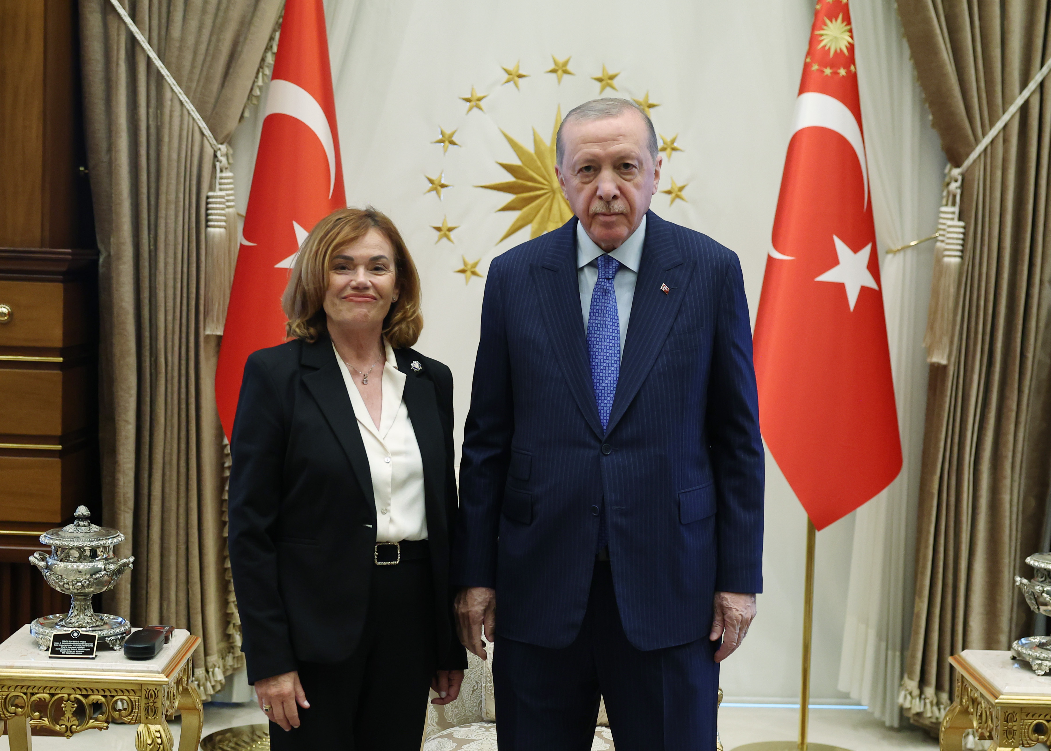Cumhurbaşkanı Recep Tayyip Erdoğan, İspanya Anayasa Mahkemesi Başkanvekili Inmaculada Montalban