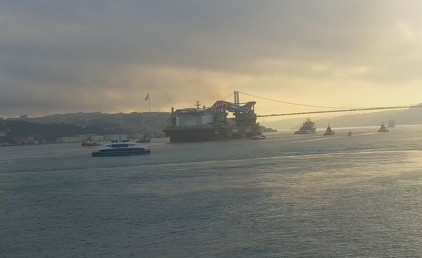 Doğal gaz boru hattı döşeme çalışmalarında kullanılan dünyanın 3'ncü büyük