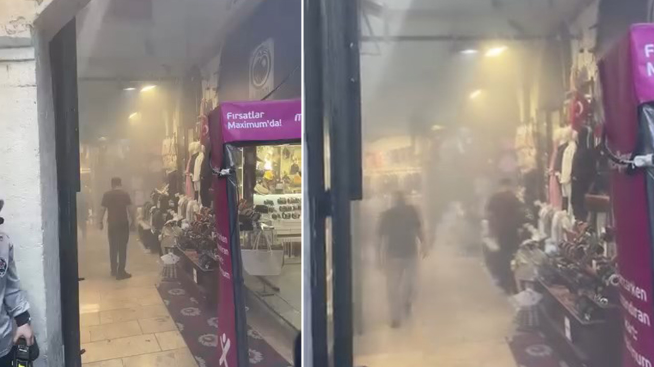 İstanbul'un tarihi yapılarından Kapalıçarşı'da bir trafoda yangın çıktı. Olay yerine