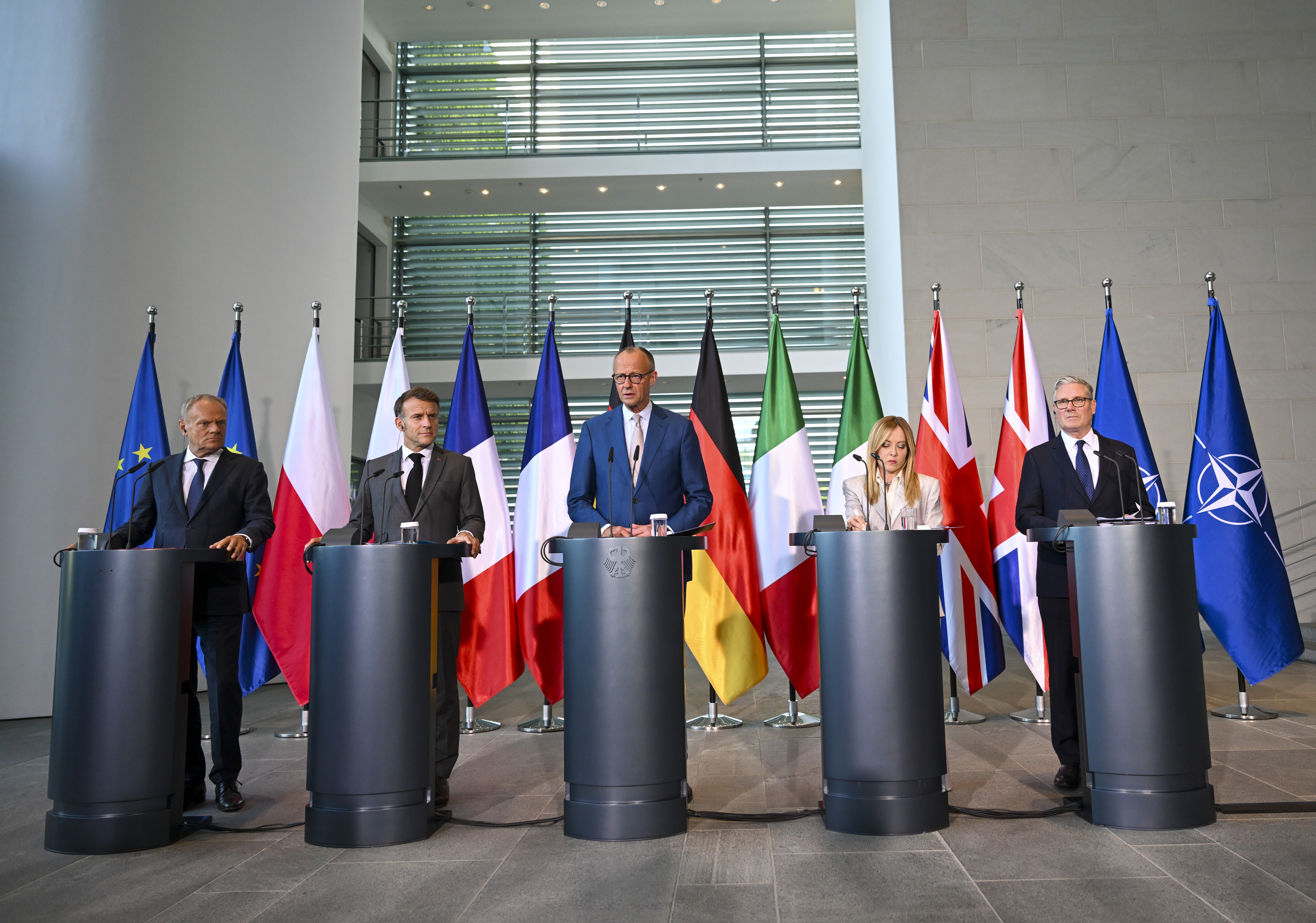 E5 ülkeleri Ankara'da yapılacak NATO Zirvesi öncesi Berlin'de toplandı. Fransa