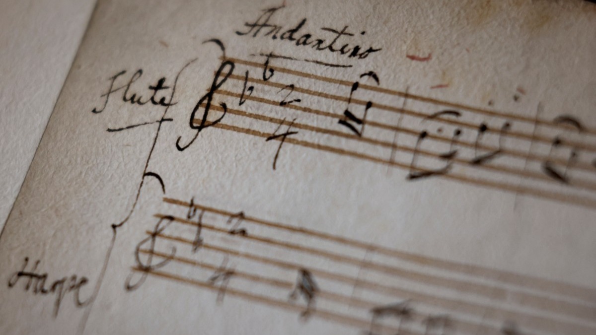 Fransa Ulusal Kütüphanesi'ndeki isimsiz el yazmaları arasında Wolfgang Amadeus Mozart'a