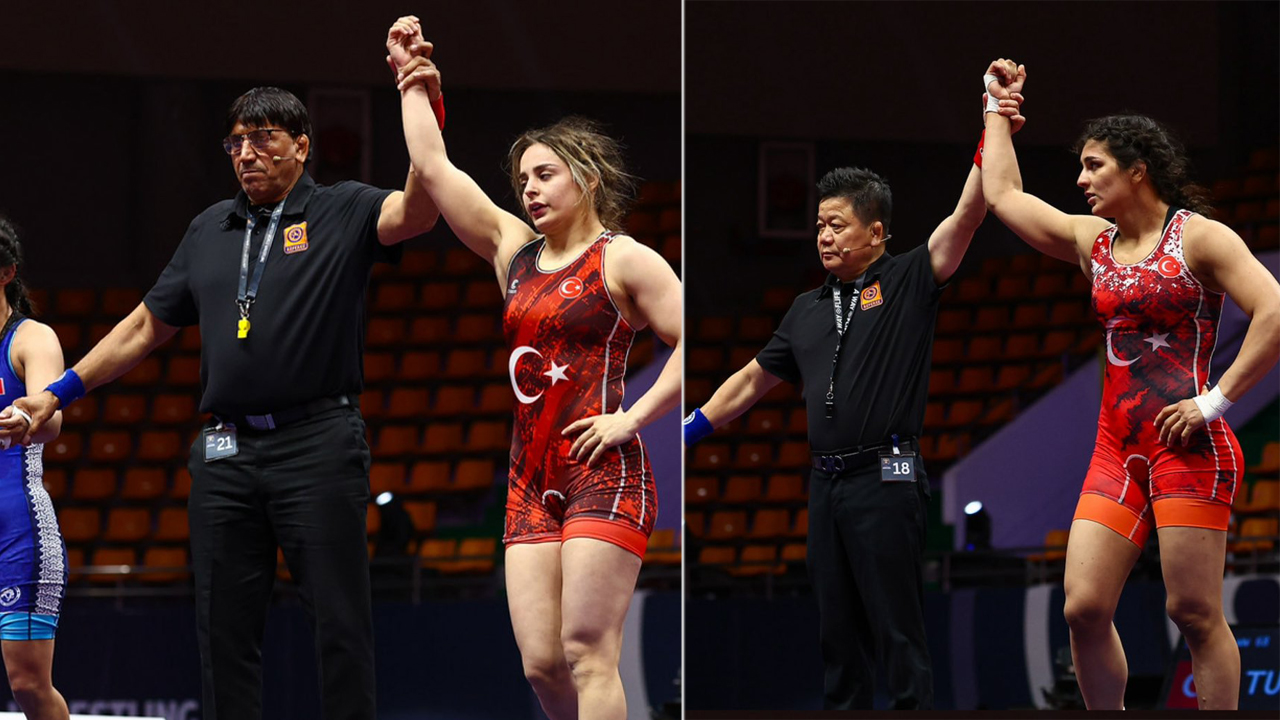 Milli güreşçiler Nesrin Baş ve Tuba Demir, Ulanbator Açık Ranking