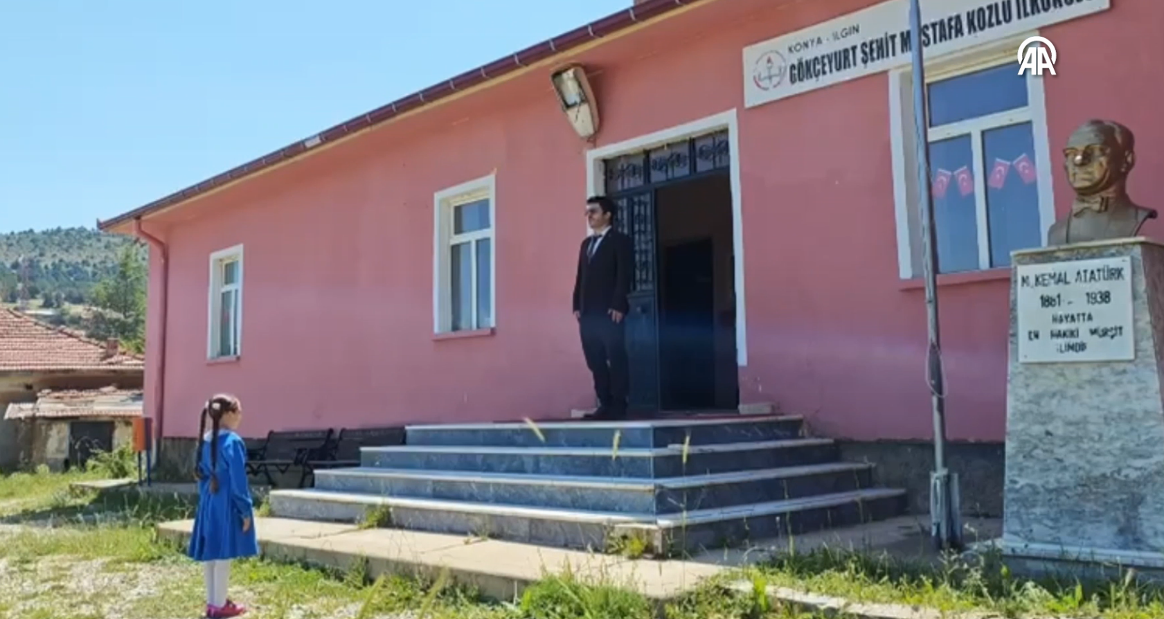 Konya'nın Ilgın ilçesine bağlı Gökçeyurt Mahallesi'nde, tek öğretmenli ilkokulun tek