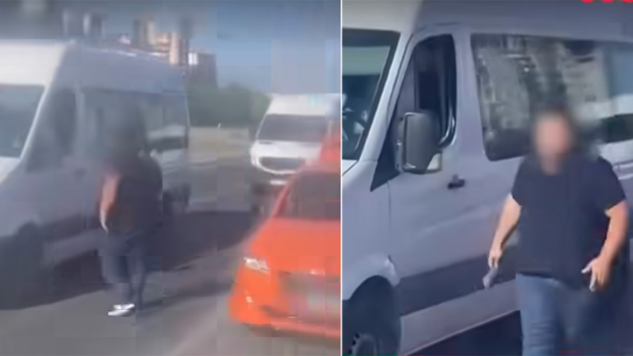 Kayseri'de trafikte tartıştığı sürücüyü elindeki satırla tehdit eden taksiciye 180