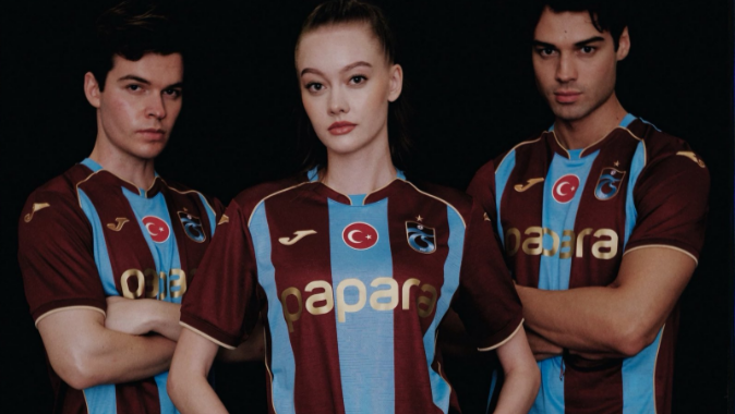 Trabzonspor, 2026-2027 sezonunda giyeceği yeni formaları sosyal medya hesaplarından yayınladığı