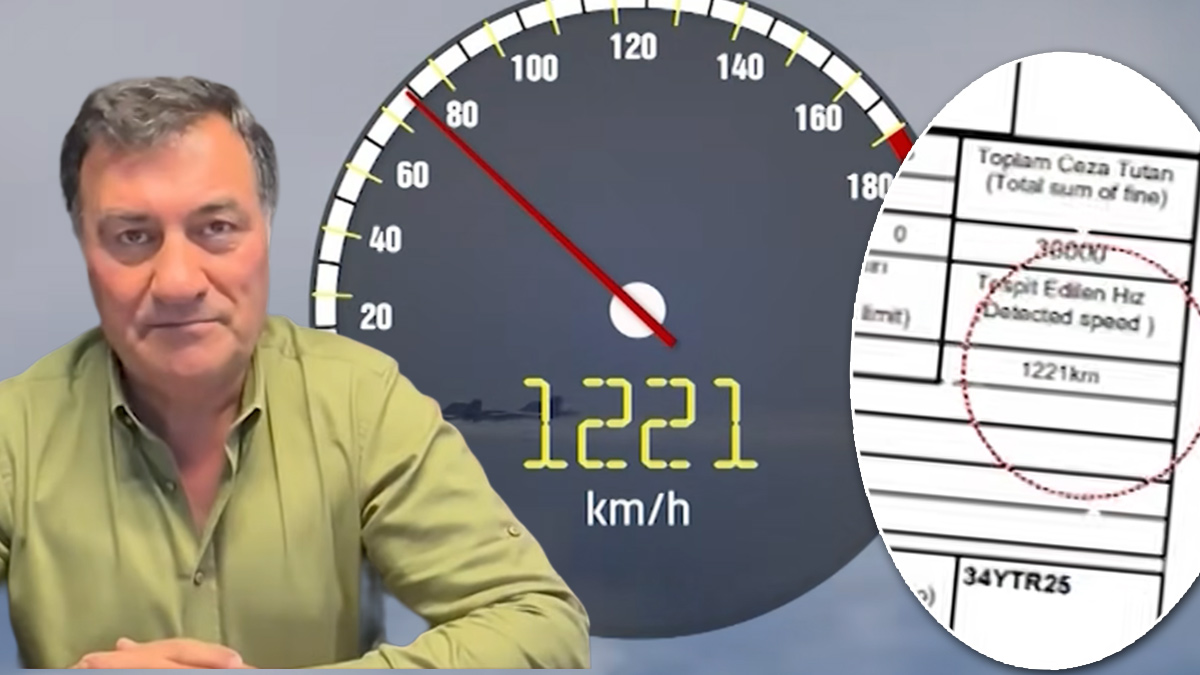 Saattle bin 221 kilometre hızla radara yakalanan ve hız cezası