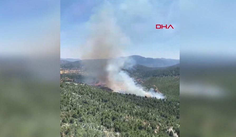 ANTALYA'nın Akseki ilçesinde orman yangını çıktı. Alevlere havadan ve karadan