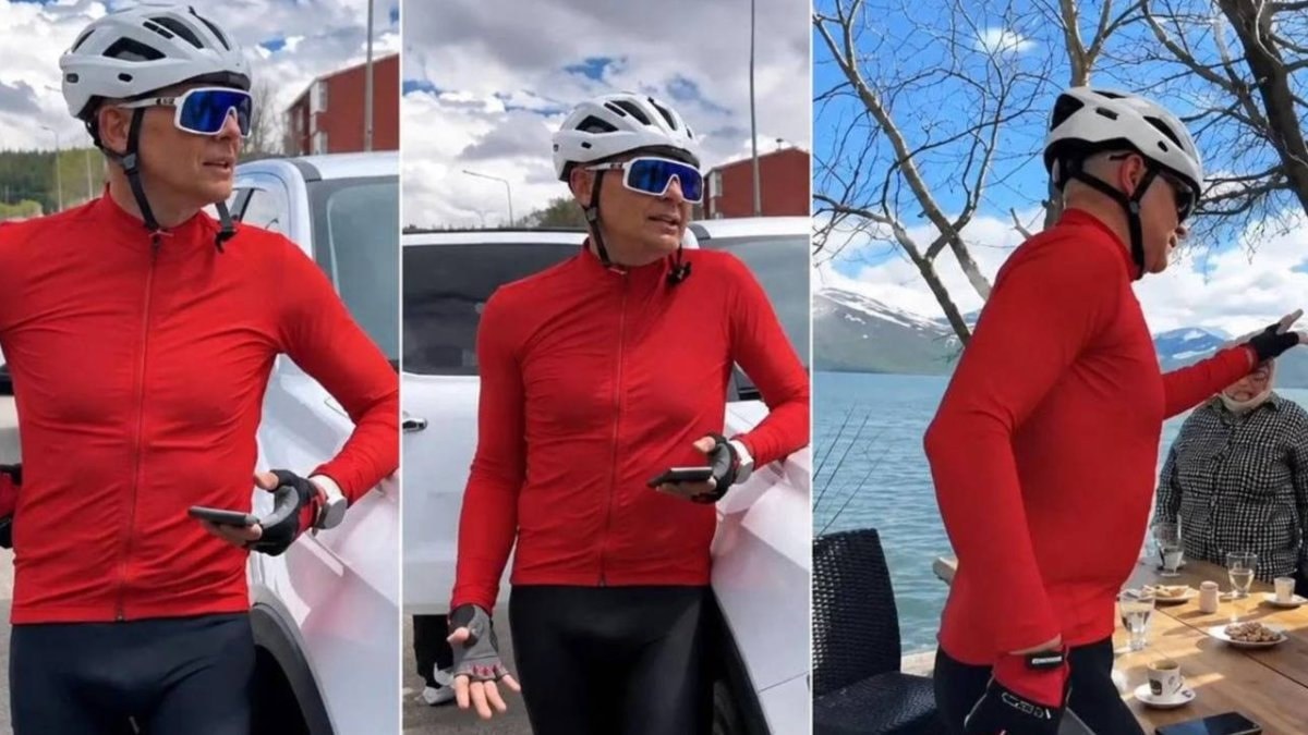 Bisiklet sürerken giydiği spor kıyafetleri nedeniyle eleştirilerin hedefi olan eski