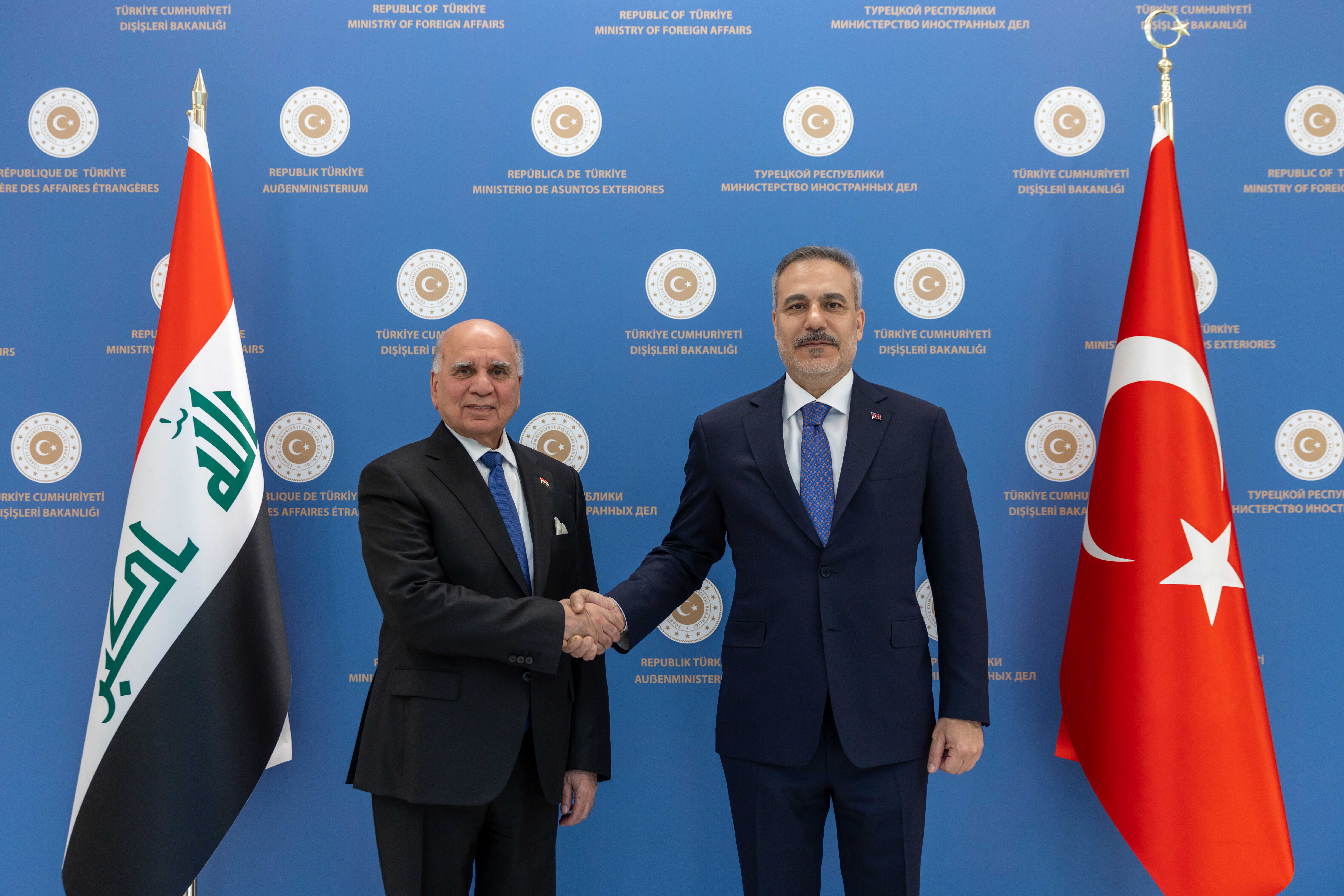Dışişleri Bakanı Hakan Fidan, Ankara'da Irak Dışişleri Bakanı Fuad Hüseyin