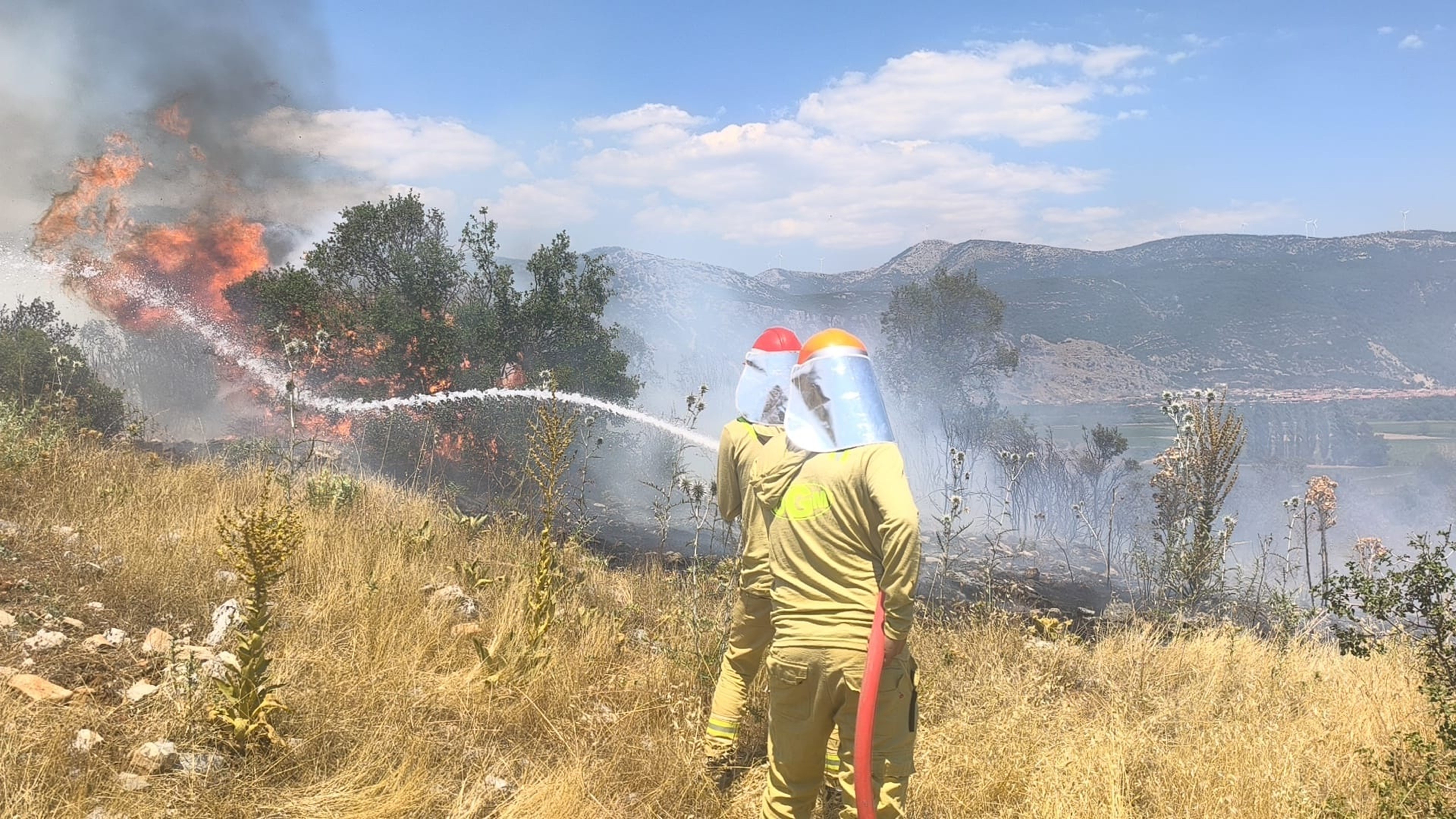 Muğla'nın Menteşe ilçesi Orhaniye Mahallesi Hamursuz mevkisinde arıtma tesisi üzerinde