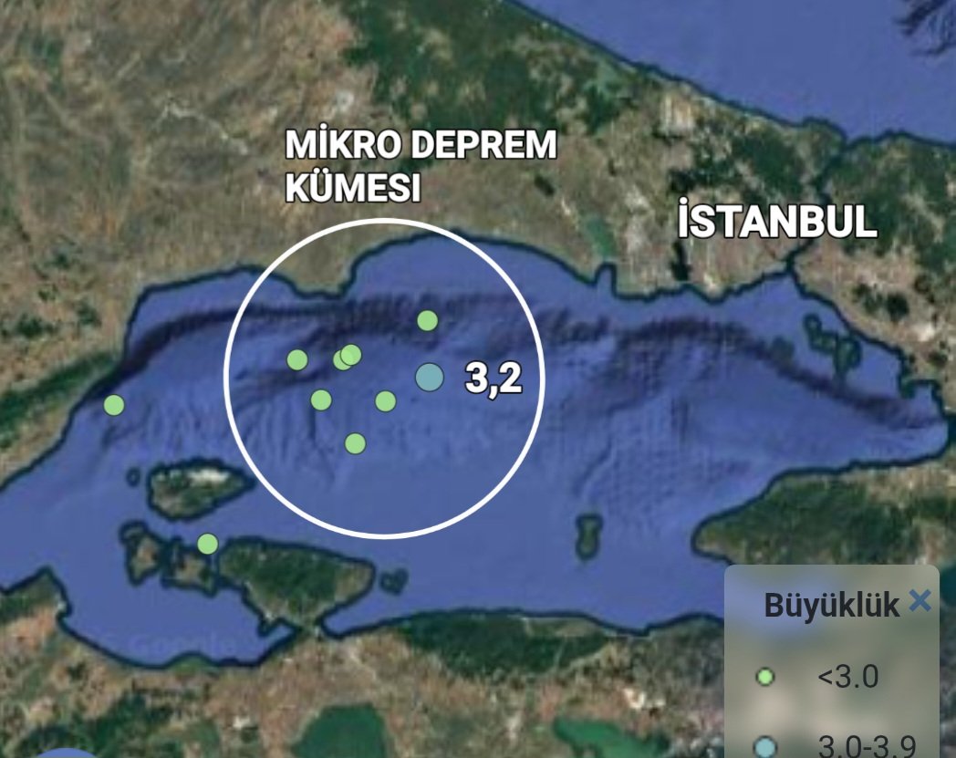 Son günlerde Orta Marmara Çukuru'nda meydana gelen mikro deprem kümesine
