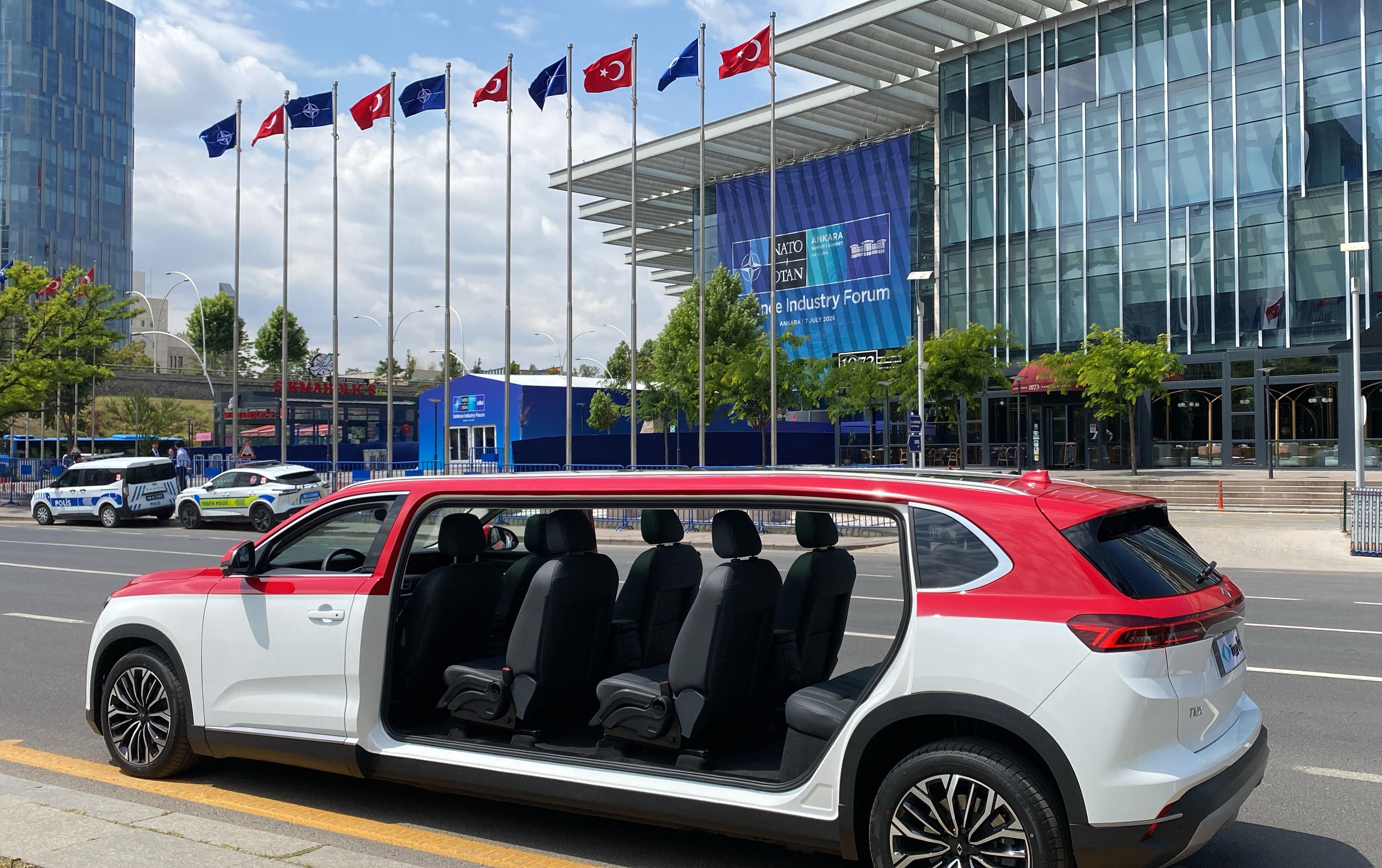 36'ncı NATO Liderler Zirvesi için özel hazırlanan Togg T10X'in limuzin