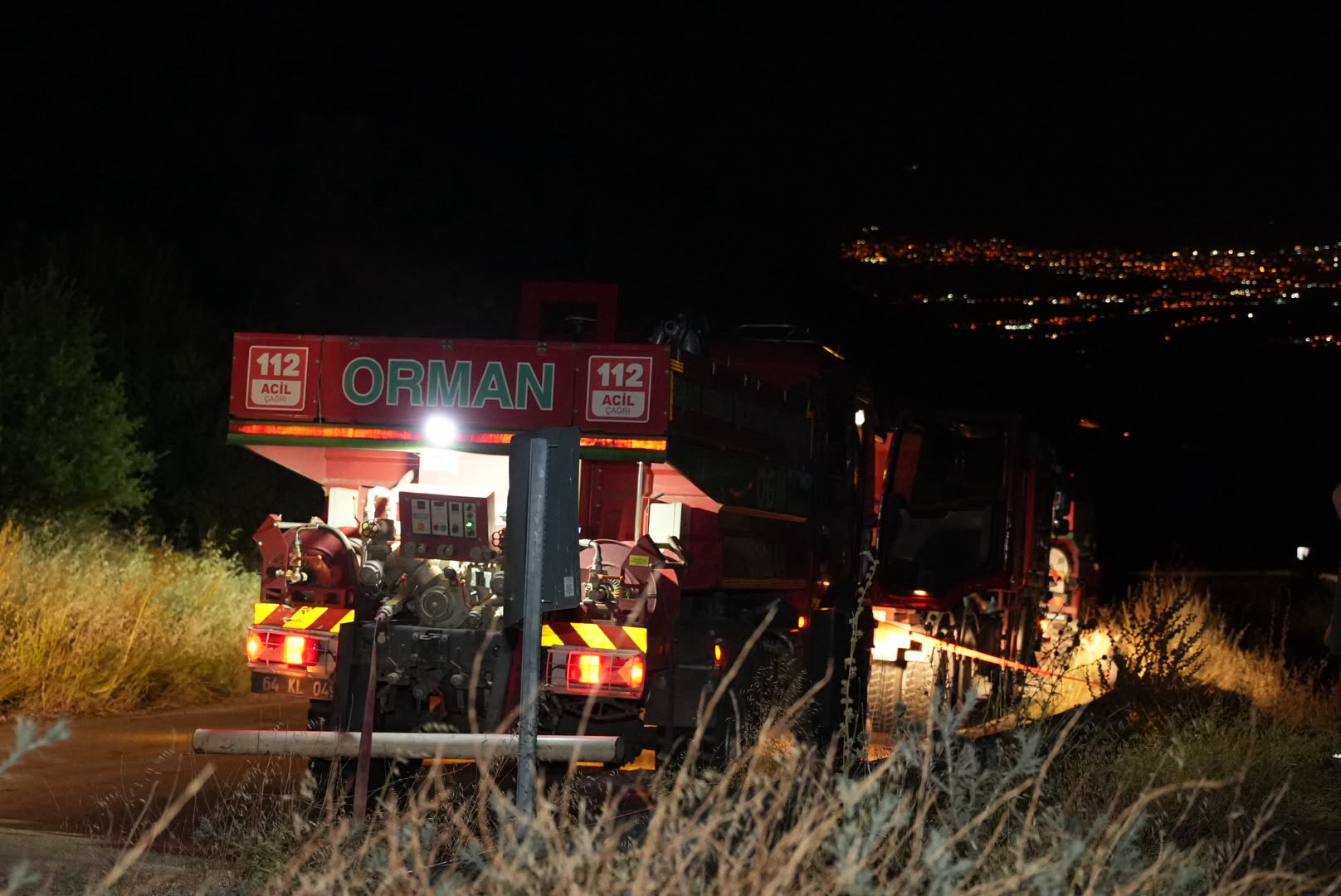 Denizli'de dünyaca ünlü Pamukkale Travertenleri'ne yakın bölgedeki ormanlık alanda çıkan