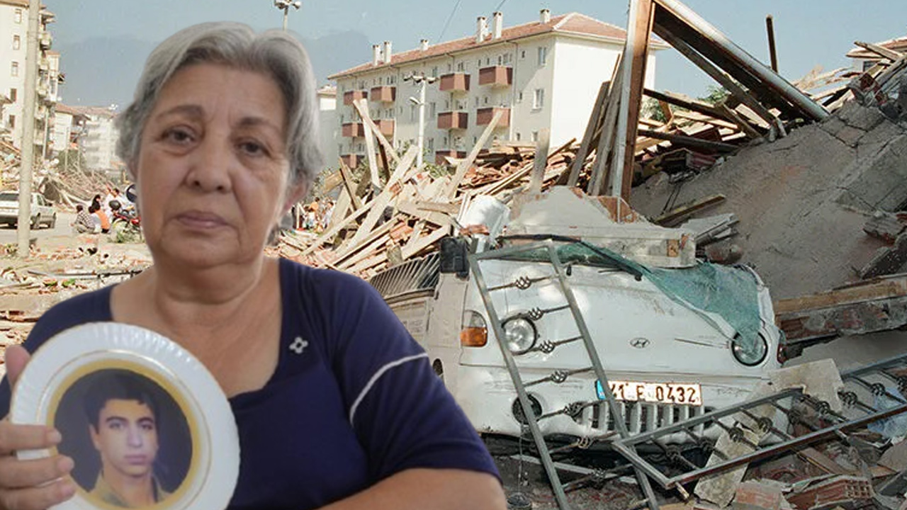 Marmara Depremi'nde kaybolan oğlunu bulmak için mücadele vere Emine Cebeci,