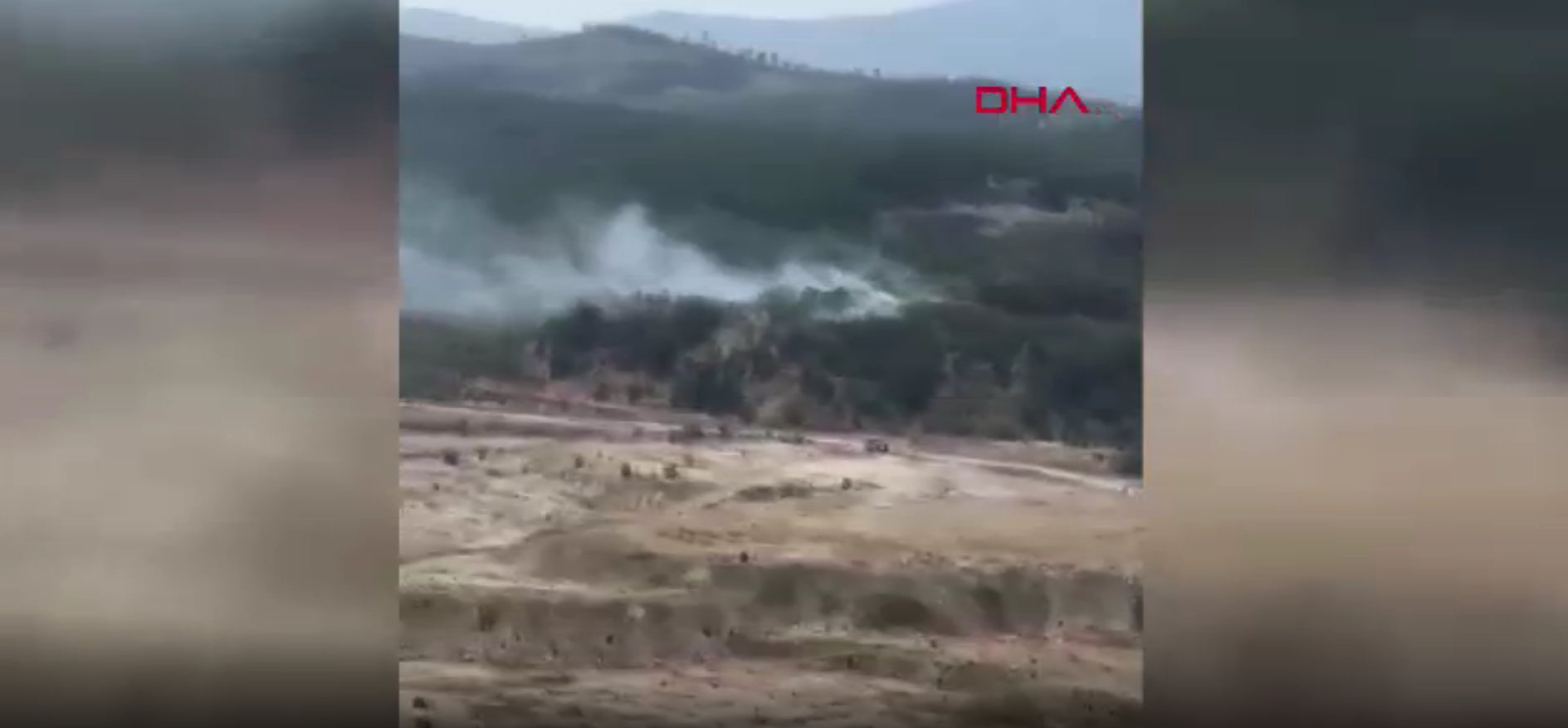 Bursa'nın Orhaneli ilçesinde orman yangını çıktı. Alevlere havadan ve karadan