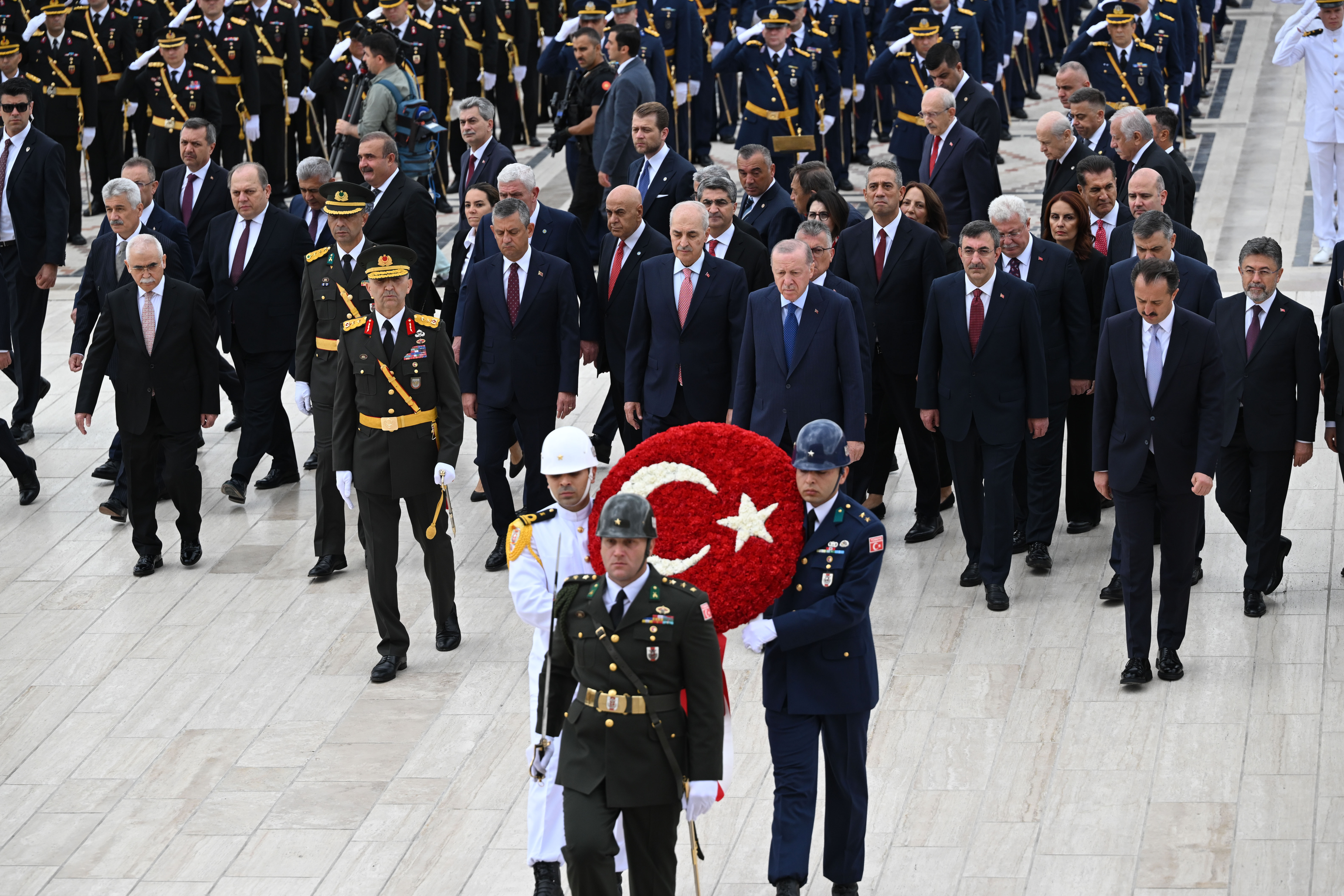 Cumhurbaşkanı Recep Tayyip Erdoğan başkanlığındaki heyet, 30 Ağustos Zafer Bayramı