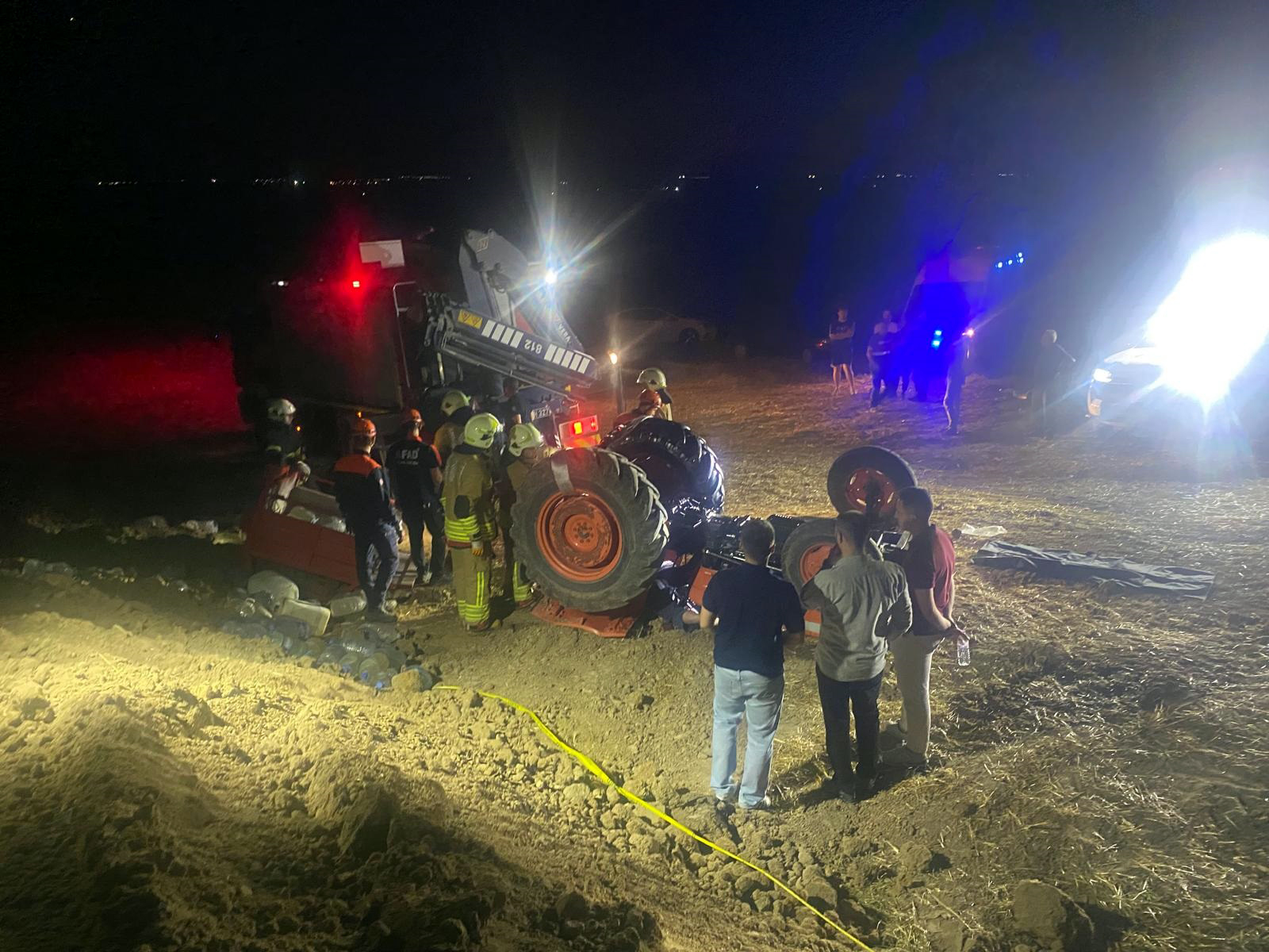 Edirne’de sürücüsünün kontrolünden çıkarak devrilen traktörün altında kalan Raşit Taşkın