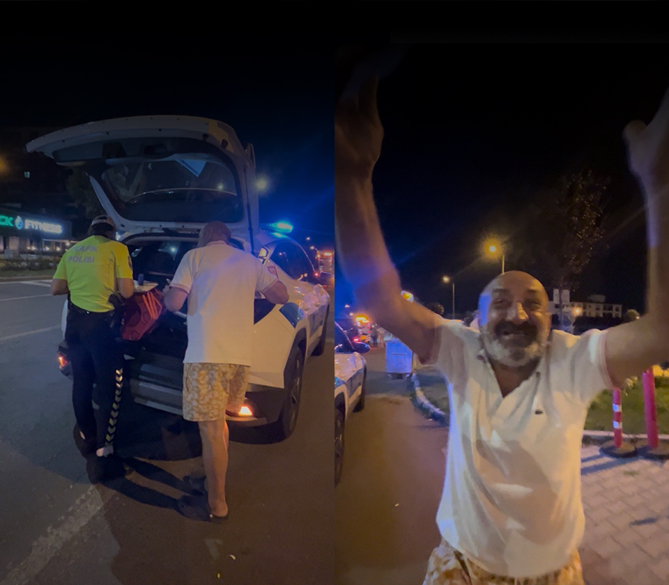 Tekirdağ'da polis çevirmesinde durdurulan sürücü ehliyetsiz ve alkollü çıktı. Ceza
