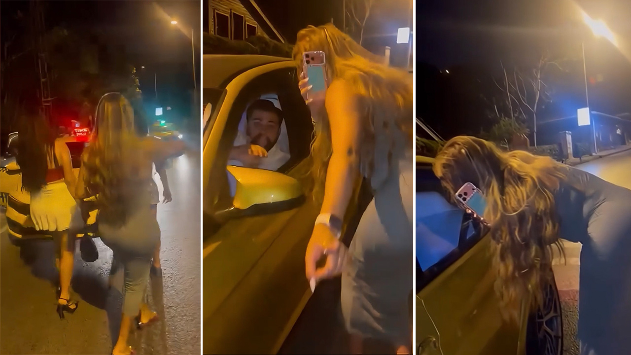 Etiler'de 600 lirayı ödemeyi reddeden yolcularla tartışan taksici, olayın peşini