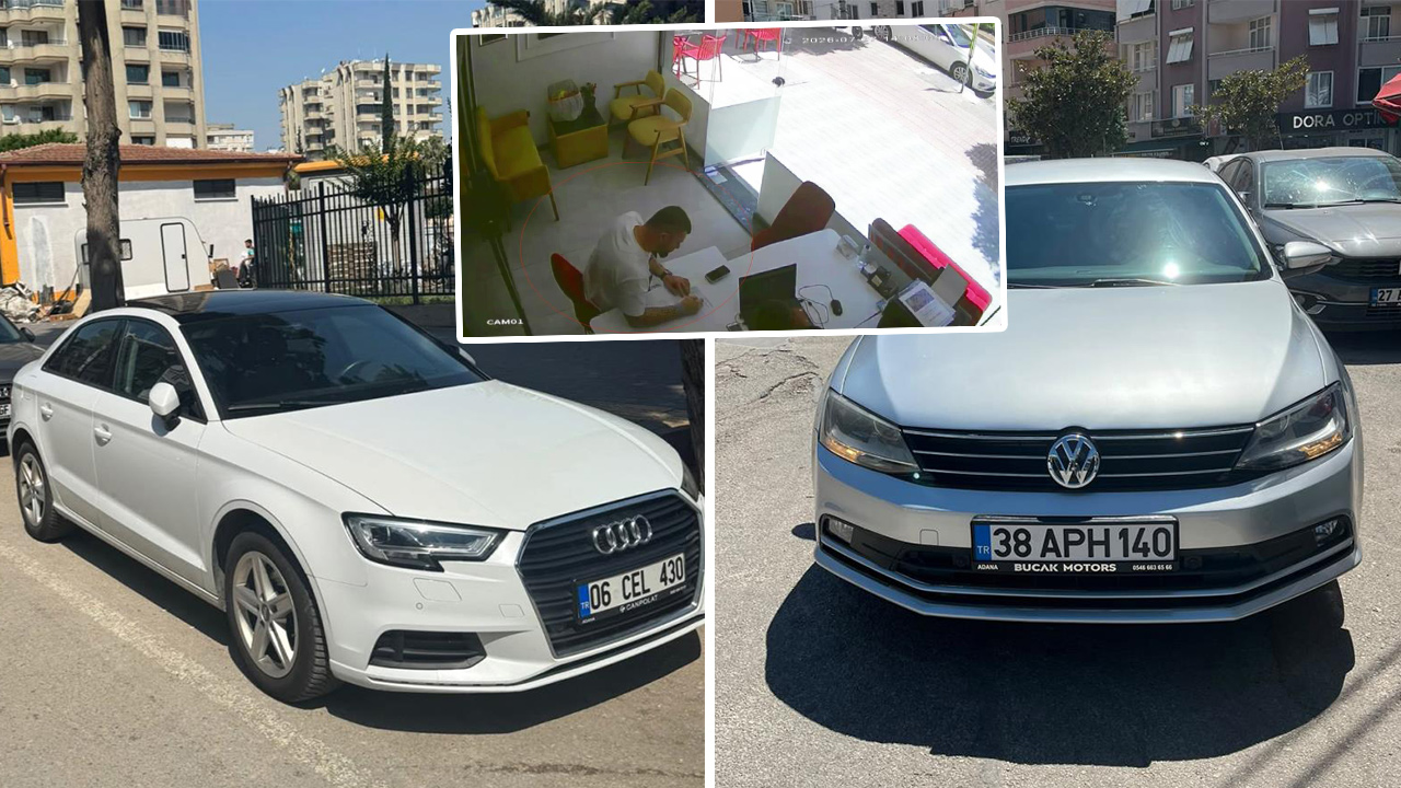 Adana'da araç kiralayan bir kişi otomobilin GPS cihazını sökerek kayıplara